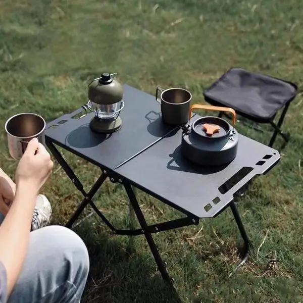 ECOTREK Folding BBQ Table – 93cm Portable Outdoor Cooking Station ZF10312 by ECOTREK