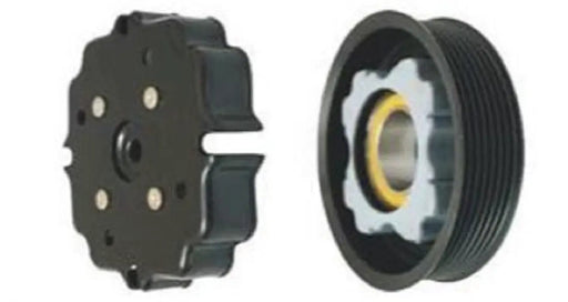 Compressor Clutch pulley 7PK For Audi A8 4.2 7SEU16C by JBH AUTO PARTS