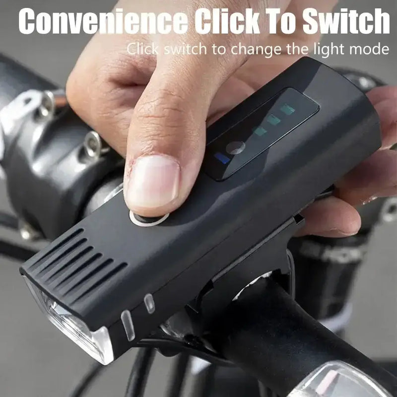 1000-Lumen Rechargeable Front & Rear Cycling Light Set by Habicare