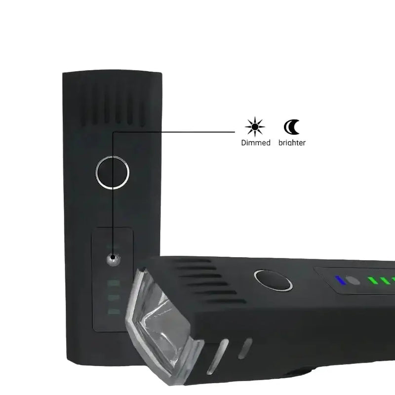 1000-Lumen Rechargeable Front & Rear Cycling Light Set by Habicare