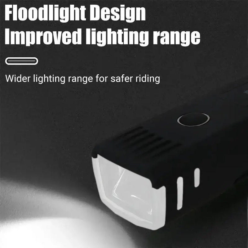 1000-Lumen Rechargeable Front & Rear Cycling Light Set by Habicare