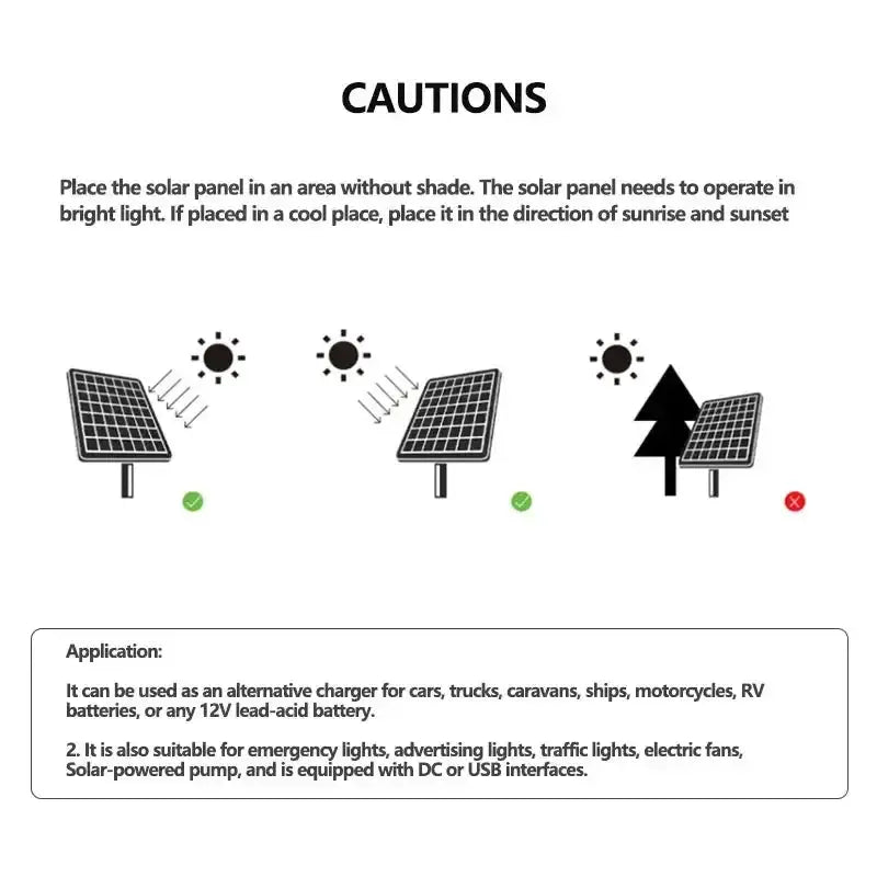 100W Outdoor Solar Panel Power Supply by Habicare