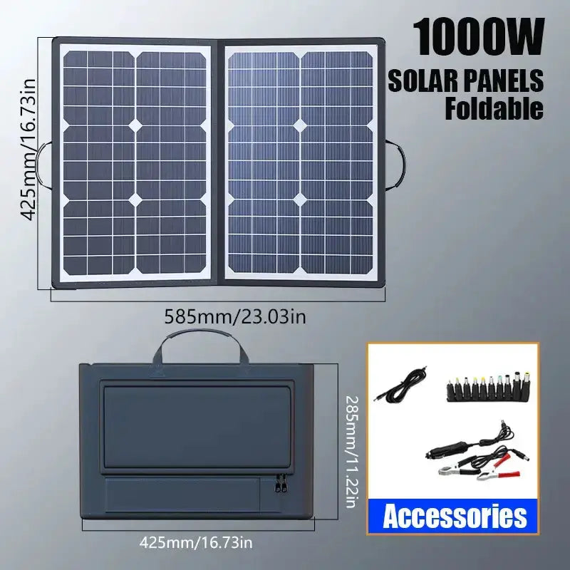 1000W Foldable Solar Panel Kit by Habicare