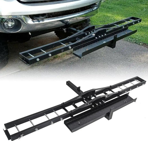 227kg Motorcycle Scooter Dirt Bike Carrier Hauler Hitch Mount Rack Ramp Anti Tilt by salelink.co.nz