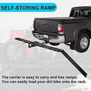 227kg Motorcycle Scooter Dirt Bike Carrier Hauler Hitch Mount Rack Ramp Anti Tilt by salelink.co.nz