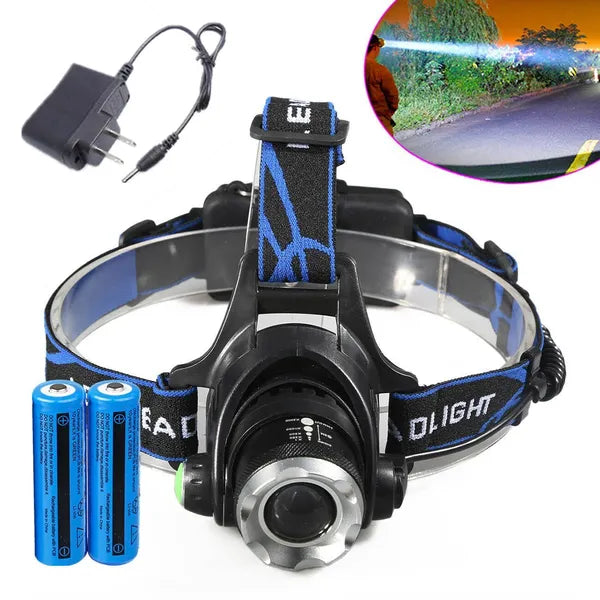Super Bright Super Bright Rechargeable Headlamp LED Headlight Head Torch Flashlight by China Dropship