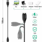 Charger for Garmin Watches (USB & Type C) by Habicare