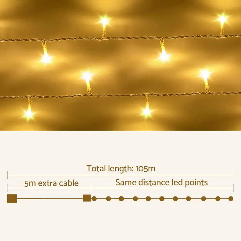 SportZone.co.nz Occasions > Christmas > Outdoor Decorations & Lights Jingle Jollys 100M Christmas Lights String Light 500 LED Warm White Jingle Jollys 100M Christmas Lights String Light 500 LED Warm White