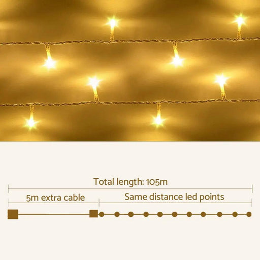 SportZone.co.nz Occasions > Christmas > Outdoor Decorations & Lights Jingle Jollys 100M Christmas Lights String Light 500 LED Warm White Jingle Jollys 100M Christmas Lights String Light 500 LED Warm White
