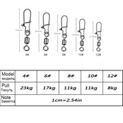NZ Diver Fishing Tackle Stainless Steel Fishing Swivel Snap Set Box With Rolling Connectors 4 6 8 12 Stainless Steel Fishing Swivel Snap Set Box 4 6 8 12