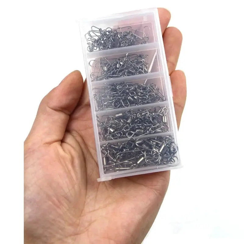 NZ Diver Fishing Tackle Stainless Steel Fishing Swivel Snap Set Box With Rolling Connectors 4 6 8 12 Stainless Steel Fishing Swivel Snap Set Box 4 6 8 12