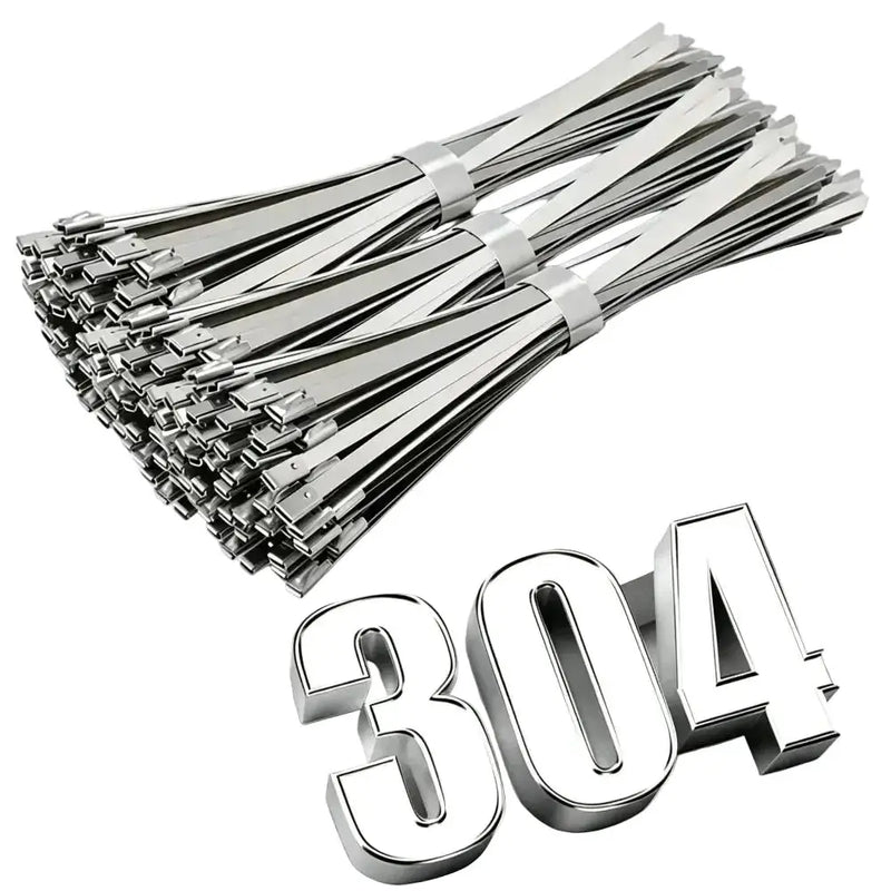 Habicare 100PCS 4.6mm Stainless Steel Zip Ties 100PCS 4.6mm Stainless Steel Zip Ties