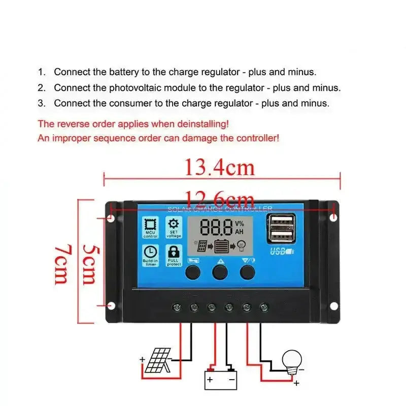 100W 12V Solar Panel Kit with Controller for RV's, caravans & Home (8 different types available) by Habicare
