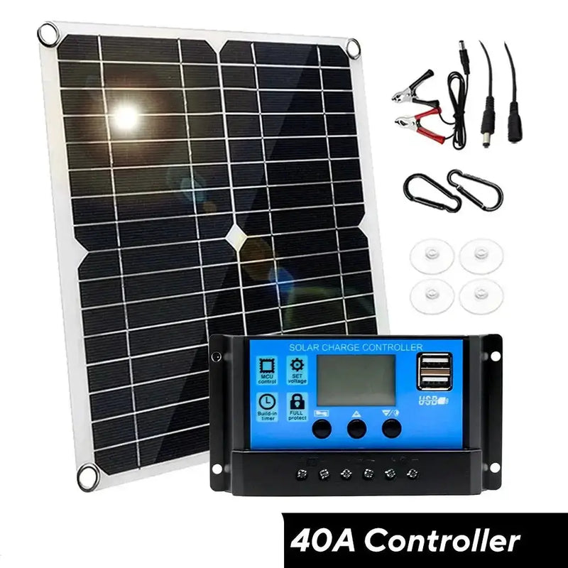 100W 12V Solar Panel Kit with Controller for RV's, caravans & Home (8 different types available) by Habicare