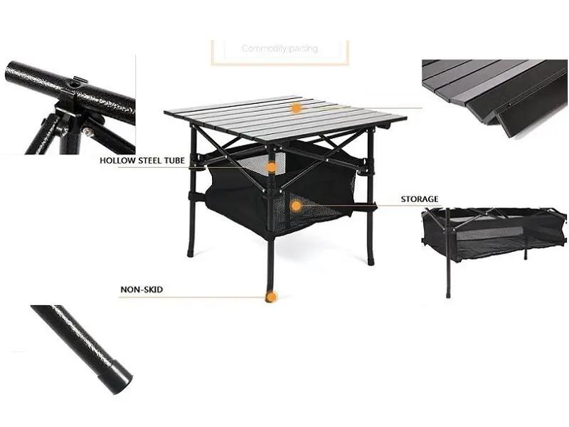 Portable Folding Table Tea Picnic Camping Barbecue Square Table 70*70*70 by dealonline.co.nz