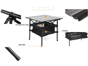 Portable Folding Table Tea Picnic Camping Barbecue Square Table 55cm by dealonline.co.nz