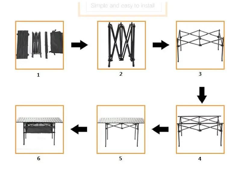 Portable Folding Table Tea Picnic Camping Barbecue Square Table 70*70*70 by dealonline.co.nz