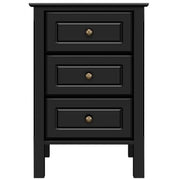 2x Side Table Nightstand End Table 3-drawer Side Table by Yaheetech