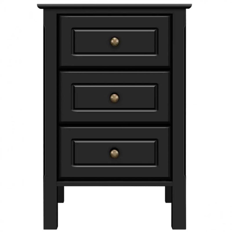 2x Side Table Nightstand End Table 3-drawer Side Table by Yaheetech