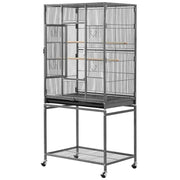53.5″H Mobile Large Parrot Cage w/ Stand Bird Cage by Yaheetech