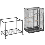 53.5″H Mobile Large Parrot Cage w/ Stand Bird Cage by Yaheetech