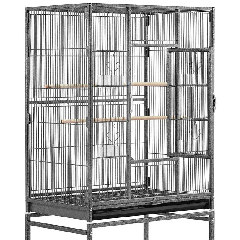 53.5″H Mobile Large Parrot Cage w/ Stand Bird Cage by Yaheetech