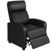 Recliner Chair PU Leather Recliner Sofa Adjustable Modern Single Reclining Chair by Yaheetech