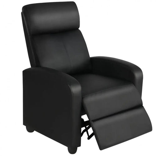 Recliner Chair PU Leather Recliner Sofa Adjustable Modern Single Reclining Chair by Yaheetech