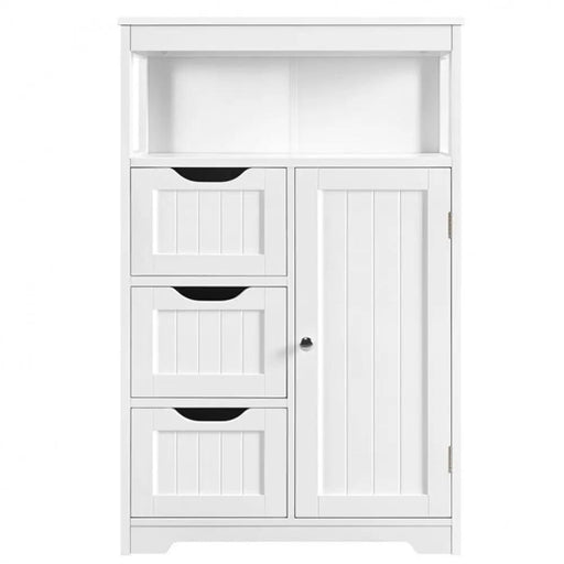 Bathroom Floor Cabinet MDF Wooden Storage Organizer w/ Drawers by Yaheetech