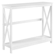 2-Tier X-Design Console Table Industrial Side Console Table End Table by Yaheetech