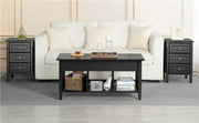 2x Side Table Nightstand End Table 3-drawer Side Table by Yaheetech