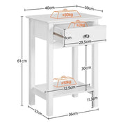 2PCS High Quality Bedside End Table Storage Cabinet by Yaheetech