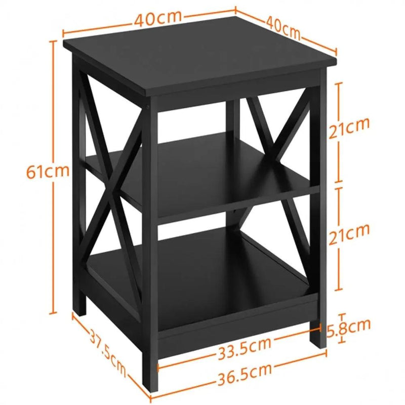 1 Pair Side Table End Table Coffee Table by Yaheetech