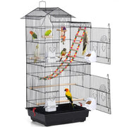 Metal Parrot Cage Bird cage w/Swing & Ladder by Yaheetech