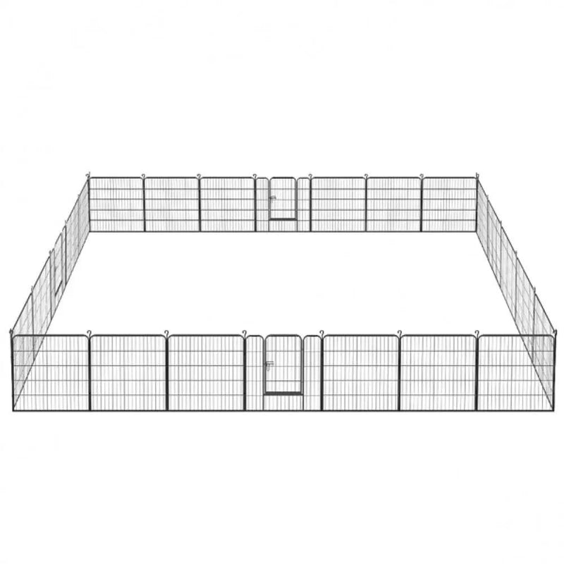 24 Panels Heavy Duty Dog Pen 19.2 Metre Length Overall by Yaheetech
