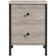 Metal-Framed Side Table with 2 Drawers by Yaheetech