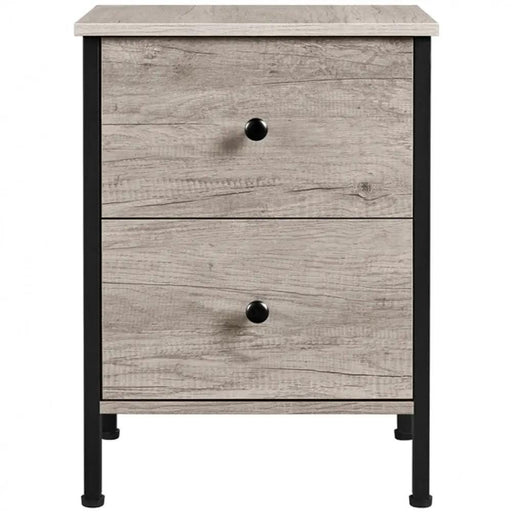 Yaheetech Metal-Framed Side Table with 2 Drawers Metal-Framed Side Table with 2 Drawers