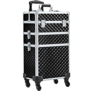 3-in-1 Rolling Makeup Train Case Portable Cosmetic Trolley by Yaheetech