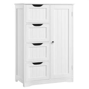Large Wooden Bathroom Storage Cabinet Freestanding Floor Cabinet by Yaheetech