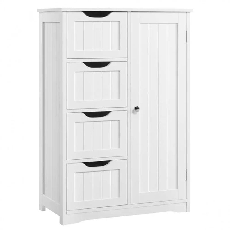 Large Wooden Bathroom Storage Cabinet Freestanding Floor Cabinet by Yaheetech