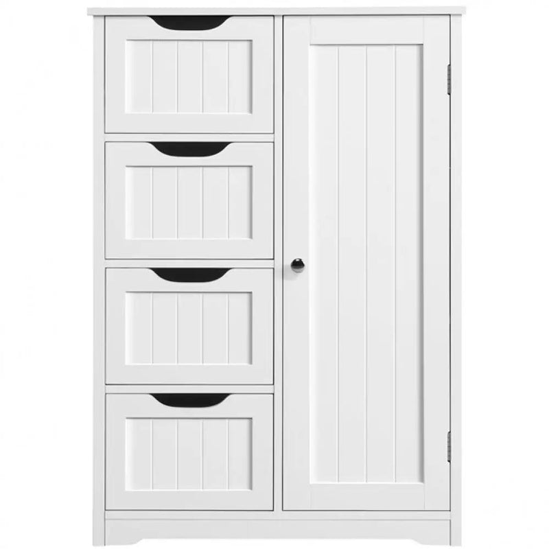 Large Wooden Bathroom Floor Cabinet by Yaheetech