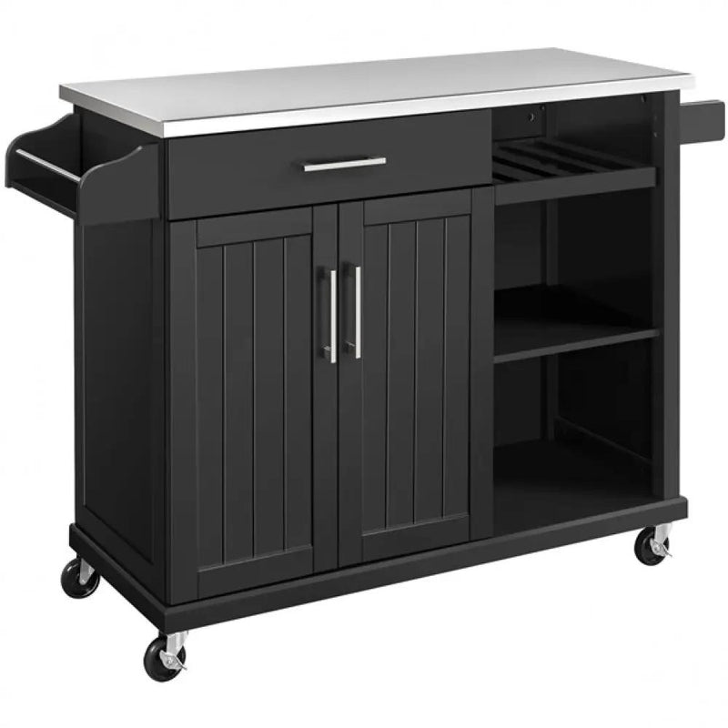 Kitchen Cart Kitchen Trolley Kitchen Island by Yaheetech