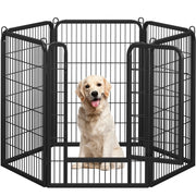 100cm Tall 6 Panels Heavy Duty Dog Playpen Exercise Barrier Outdoor Indoor Fence by Yaheetech