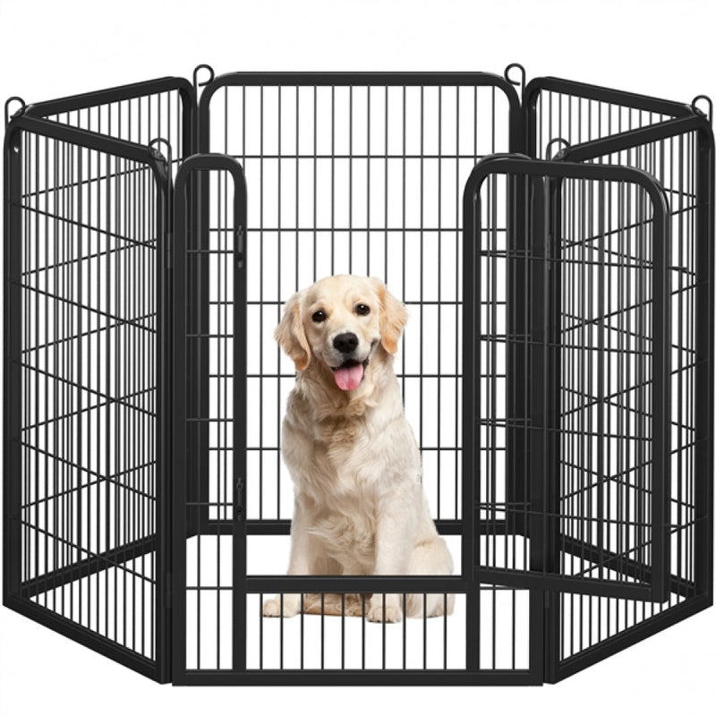100cm Tall 6 Panels Heavy Duty Dog Playpen Exercise Barrier Outdoor Indoor Fence by Yaheetech