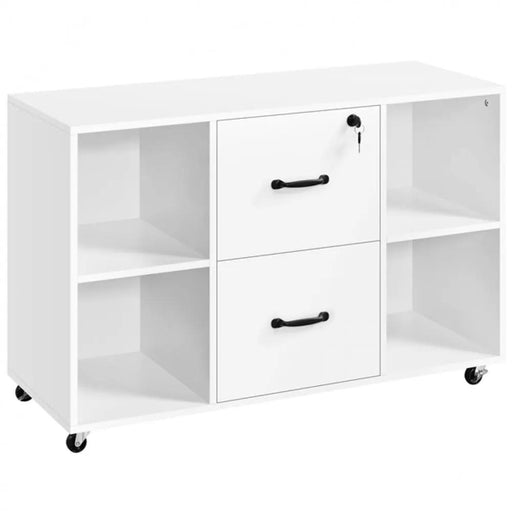 Vintage File Cabinet Mobile Letter Size File Cabinet by Yaheetech