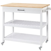 Kitchen Island Cart on Wheels 40’’ W Minimalist Kitchen Cart by Yaheetech