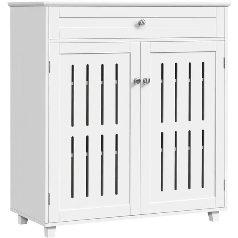 4 Tier Shoe Storage Cabinet 1 Drawer Closed Adjustable Shoes Rack by Yaheetech