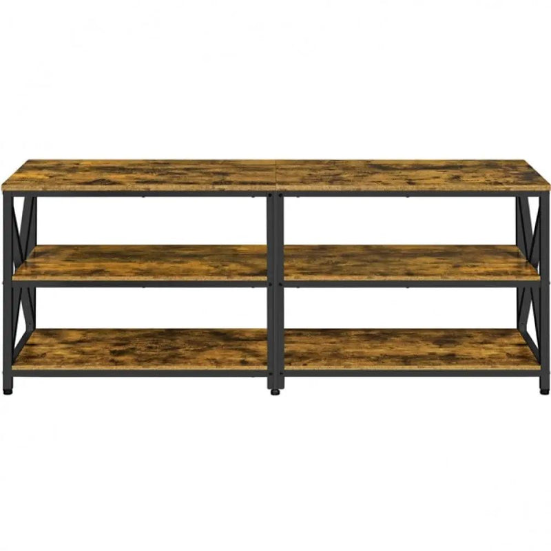 Vintage 3-layer TV Stand for TV up to 70 Inches by Yaheetech