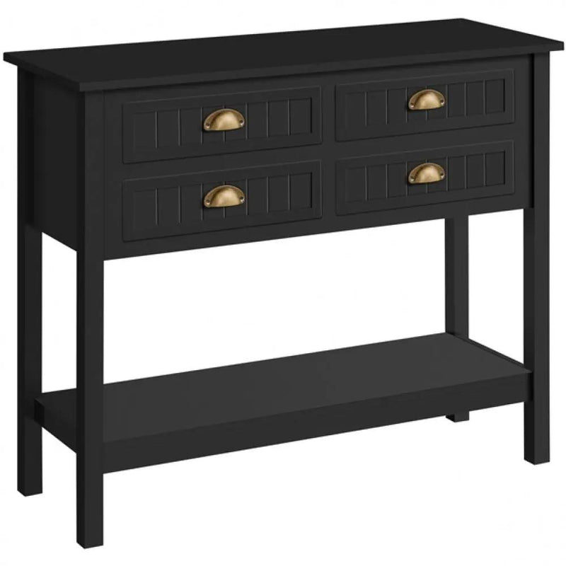 4-Drawer Console Table Hall Table by Yaheetech