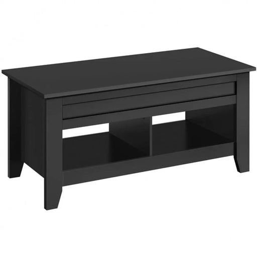 Shaker Design Lift Top Coffee Table w/Storage & 2 Open Shelves by Yaheetech